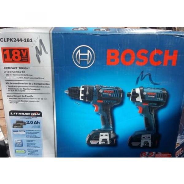 Bosch CLPK244-181 18-volt Lithium-Ion 2-Tool Combo Kit with 1/2-Inch Hammer Dril #2 image
