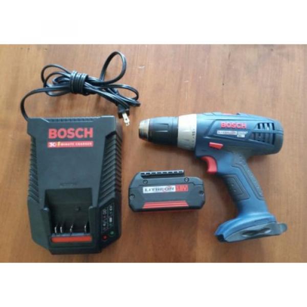 Bosch 36618 AND 37618 18V 1/2&#034; Cordless Drills w/Charger &amp; BAT618 Battery #1 image