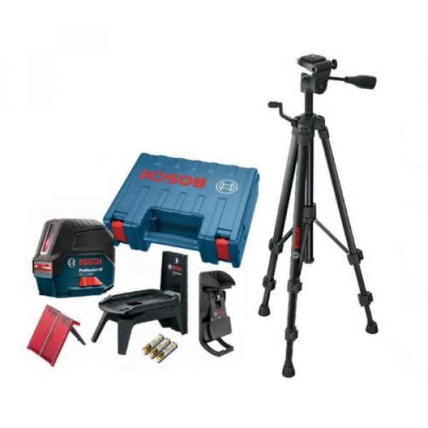 Bosch GCL 2-160 self-leveling cross-line laser with plumb points and BT150 Tripo #1 image