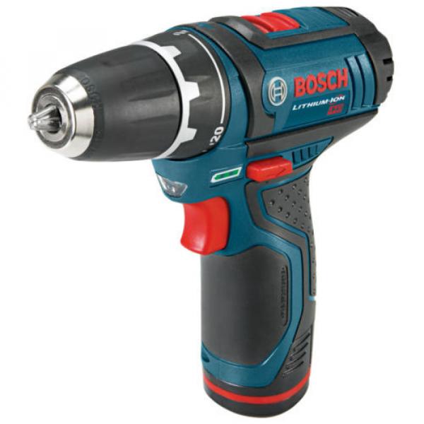 BOSCH 12V MAX 3/8 CORDLESS RECHARGEABLE DRILL DRIVER CASE &amp; 2 BATTERIES, PS31-2A #1 image
