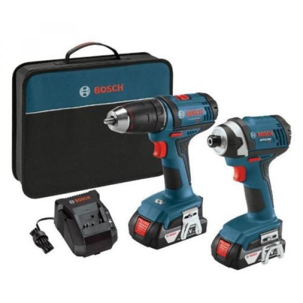 Lithium Ion Cordless 18 Volt 1/2 in Drill Driver 1/4 in Impact Driver Combo Kit #1 image