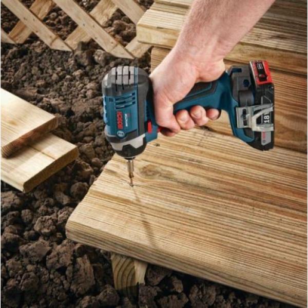 Lithium Ion Cordless 18 Volt 1/2 in Drill Driver 1/4 in Impact Driver Combo Kit #2 image
