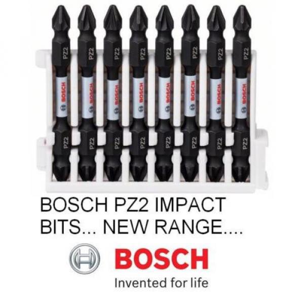 NEW BOSCH IMPACT CONTROL PZ 2 DOUBLE SIDED HEX SCREWDRIVER BITS 65MM PACK 8 #1 image