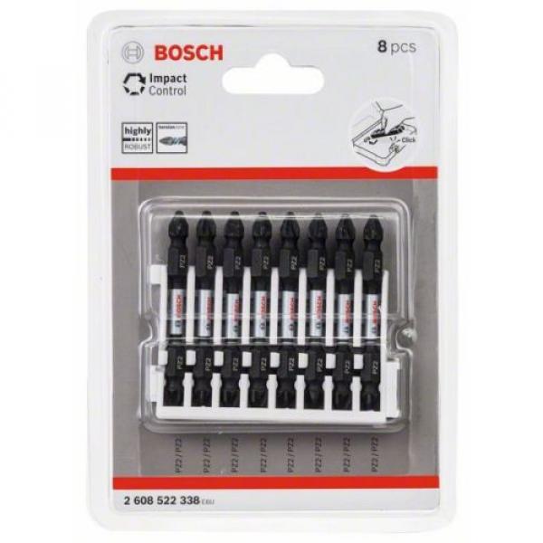 NEW BOSCH IMPACT CONTROL PZ 2 DOUBLE SIDED HEX SCREWDRIVER BITS 65MM PACK 8 #2 image