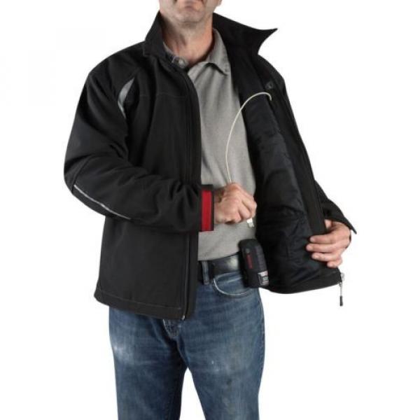 Men&#039;s Black Heated Jacket Kit 12 Volt Lithium-Ion Cordless Compact Jobsite Radio #7 image