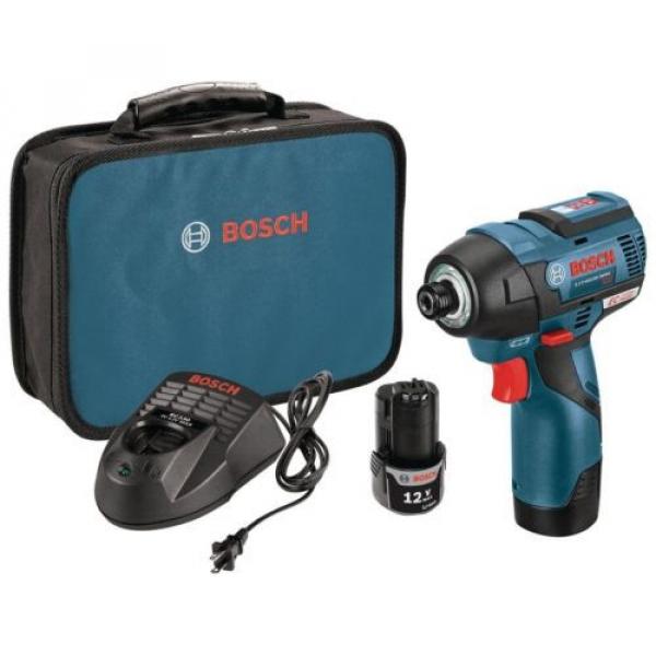 Impact Driver Tool Kit 12-Volt MAX Cordless Variable Speed 2600 RPM 1/4&#034; Bosch #1 image