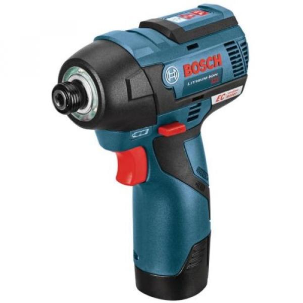 Impact Driver Tool Kit 12-Volt MAX Cordless Variable Speed 2600 RPM 1/4&#034; Bosch #2 image