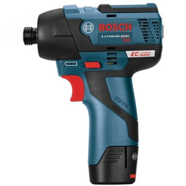 Impact Driver Tool Kit 12-Volt MAX Cordless Variable Speed 2600 RPM 1/4&#034; Bosch #3 image