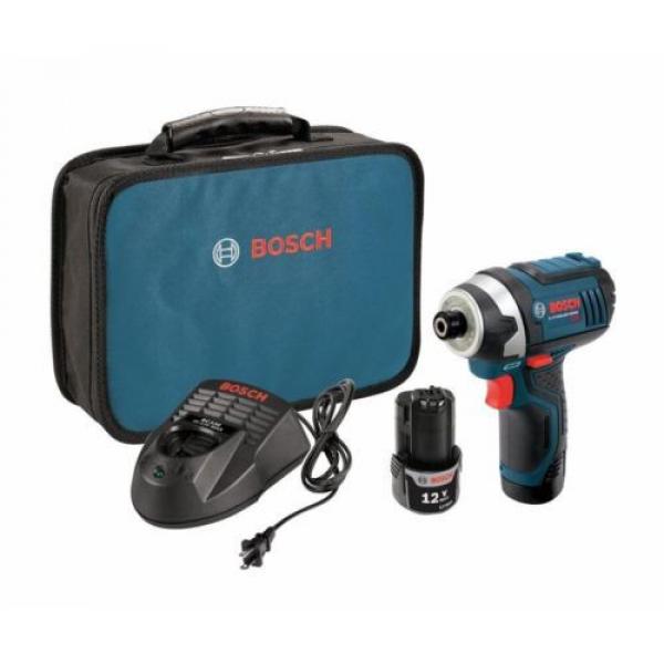 Bosch Lithium-Ion Impact Driver/Drill Cordless Power Tool Kit 1/4&#034; 12V PS41-2A #1 image