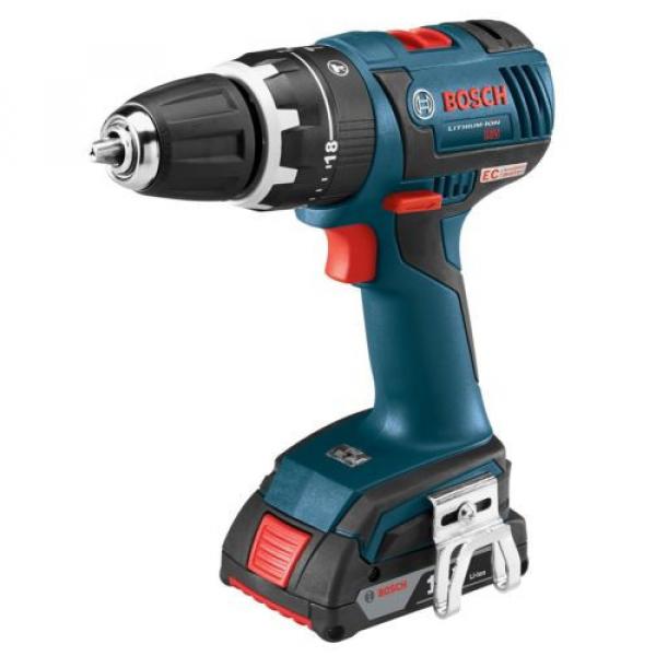 NEW Compact Powerful Brushless Hammer Drill Driver 18V Li-Ion W/ Charger Case HQ #3 image