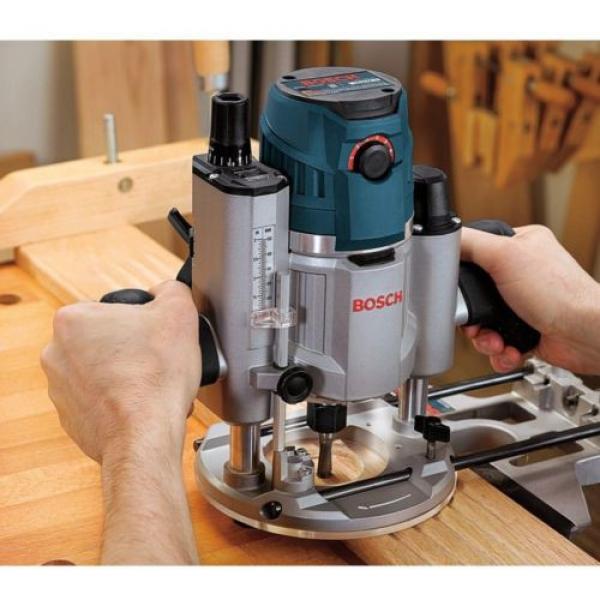 BOSCH Corded Electronic Fixed Base Router Kit NEW Excellent Woodworking Routing #3 image