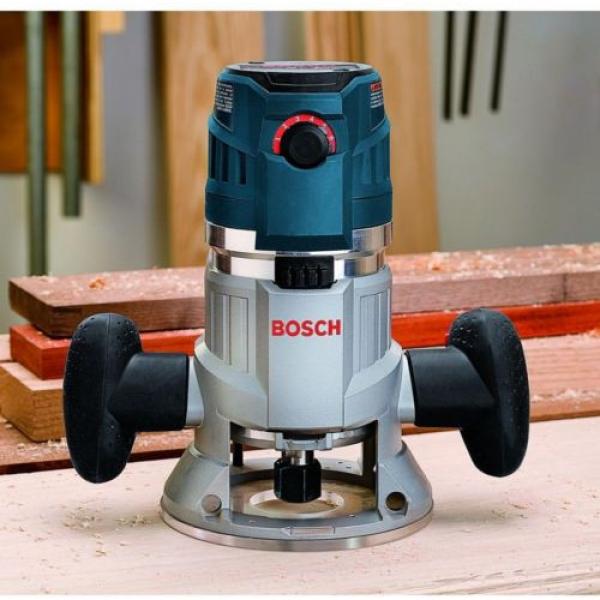 BOSCH Corded Electronic Fixed Base Router Kit NEW Excellent Woodworking Routing #6 image