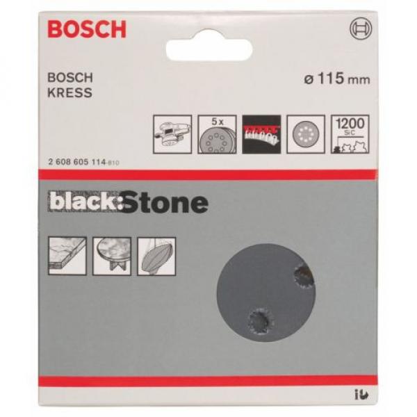 Bosch 2608605114 Sanding Discs for Stone 115 mm B:S Grit K1200 Pack of 5 NEW #2 image