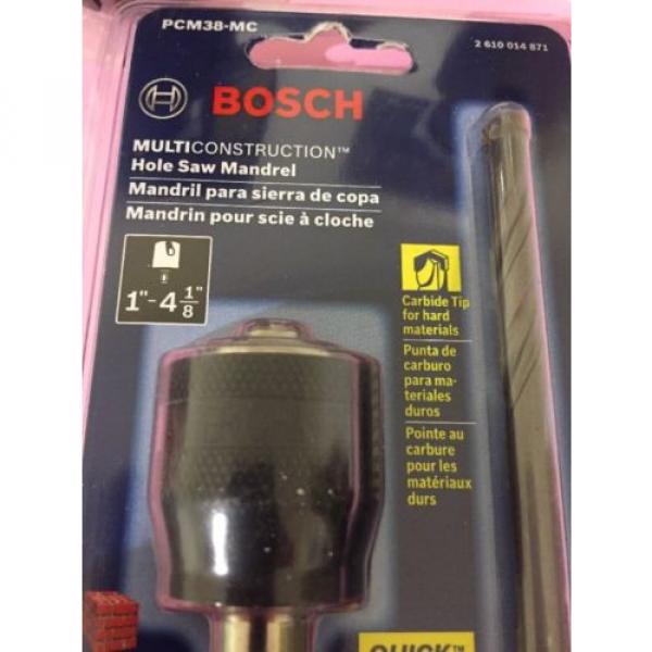 NEW BOSCH PCM38-MC MULTICONSTRUCTION HOLE SAW 3/8 MANDREL And 1 3/4 &amp; 2 Inch #2 image
