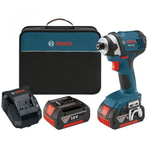 Bosch Impact Driver Cordless 18 Volt Lithium-Ion 1/4 in. Hex 4.0Ah Batteries #1 image