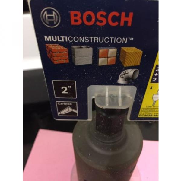 NEW BOSCH PCM38-MC MULTICONSTRUCTION HOLE SAW 3/8 MANDREL And 1 3/4 &amp; 2 Inch #3 image