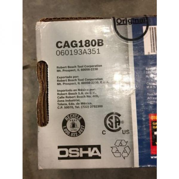 NEW Bosch 18V Cordless 4 1/2&#034; Cutoff Angle Grinder Bare Tool! CAG180B #4 image