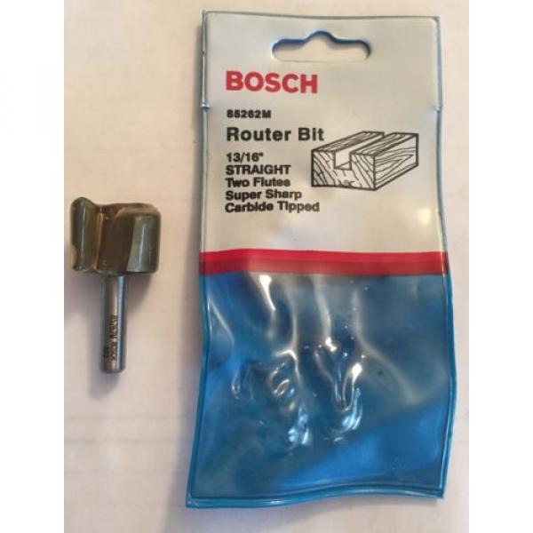 NEW BOSCH 13/16&#034; STRAIGHT TWO FLUTES CARBIDE TIPPED ROUTER BIT 85262M USA #1 image