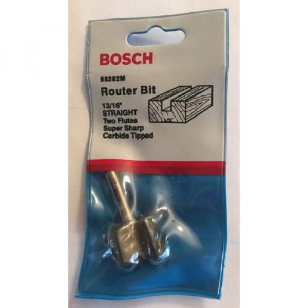 NEW BOSCH 13/16&#034; STRAIGHT TWO FLUTES CARBIDE TIPPED ROUTER BIT 85262M USA #2 image
