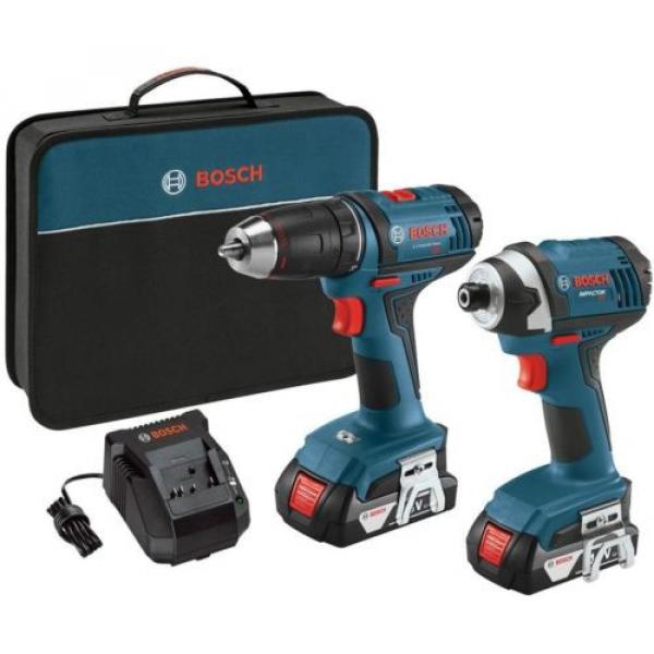 18 Volt Lithium-Ion Cordless 1/2 in. Drill/Driver Impact Driver Combo Kit #1 image