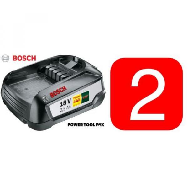 2- Bosch GREENTOOL Power4ALL 18V 2.5AH Li-ION Batteries 1600A005B0 3165140821629 #1 image