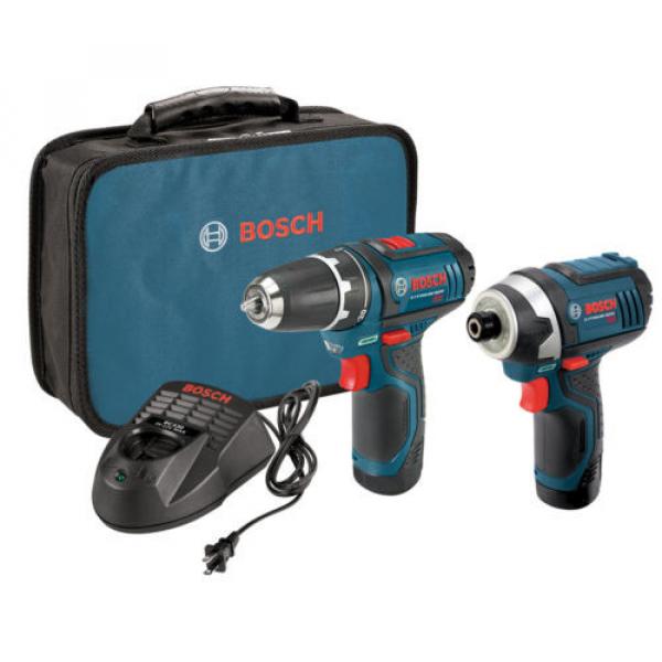 Bosch 12 Volt Max Cordless Combo Drill Driver Tool LED Kit Lithium Ion Var Speed #1 image
