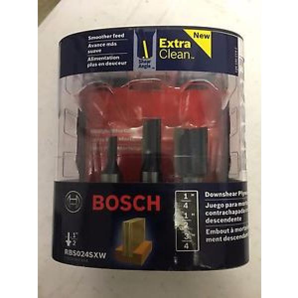 Bosch 1/2&#034; 1/4&#034; &amp; 3/4&#034; Downshear Plywood Mortising Router Bit Set RBS024SXW NEW #1 image