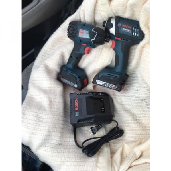 Set Of Bosch 18V Lithium Ion Chordless Drill Impactor. #1 image