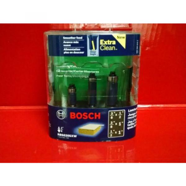 BOSCH 1/4&#039;&#039; Shank Laminate Trim Set RBS020SXW Smoother Feed New In Box #1 image