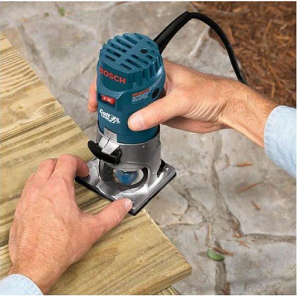Bosch PR20EVSK Wood Router Corded Electric Fixed-Base 5.6 Amp 1-Horsepower #4 image