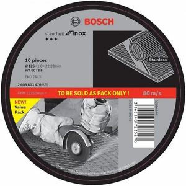10 PACK! BOSCH UltraThin - Inox &amp; Stainless Cutting Disc - 125 x 1 x 22.2mm #1 image