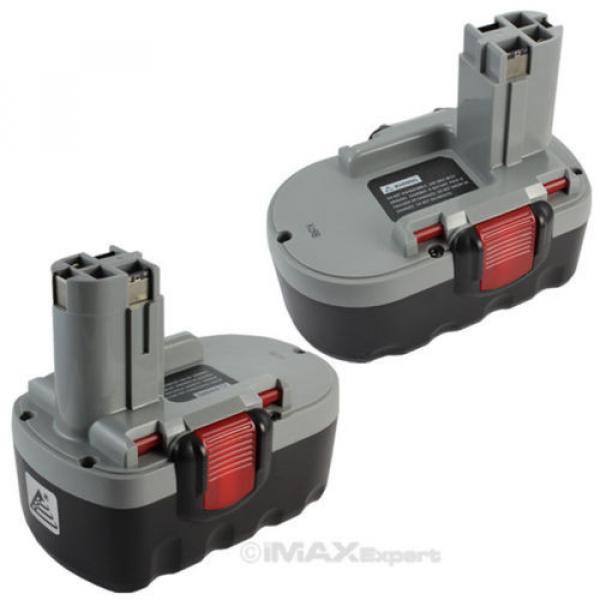 2 x 18V Extended 3.0AH Ni-Mh Batteries for BAT180 + Universal charger for Bosch #2 image