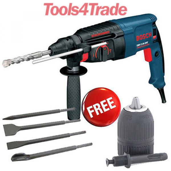 Bosch GBH2-26DRE 2-kilo Rotary Hammer Drill, Free Chisels and Keyless Chuck 110V #1 image