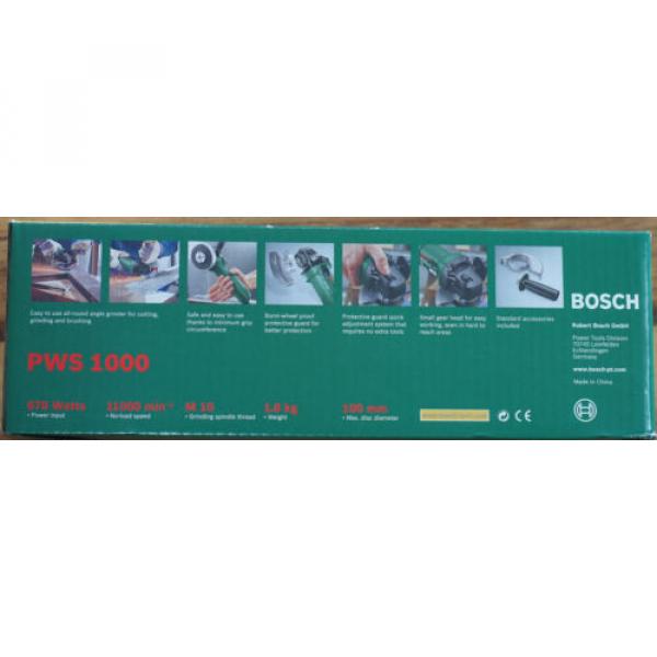 Bosch PWS1000 100mm 4 inch 670 Watt Angle Grinder w/ 3 Bonus Discs #5 image