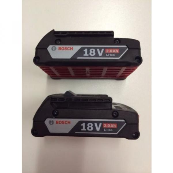 New 2 (two) Pack Bosch BAT612 18V 18 Volt Li-Ion Newest 2.0Ah Battery SlimPack #1 image