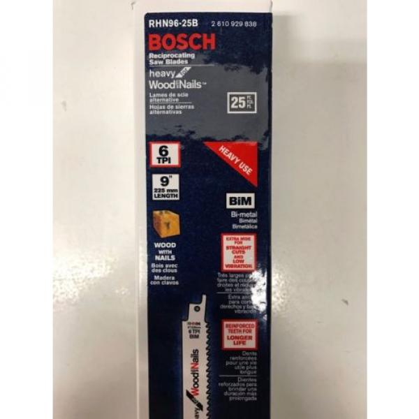 25 pack Bosch RHN96-25b 9&#034; 6TPI reciprocating saw blades sawsall (Free Shipping) #2 image