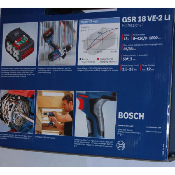 Bosch cordless drill/Driver 18V Li Heavy duty GSR18VE-2LI #4 image