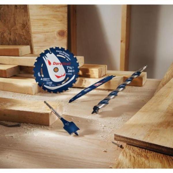 10-Pce Bosch Daredevil 6-Inch Wood Paddle Flat Drill Spade-Bit Threaded-Tip Set #10 image
