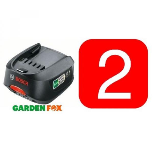 2 x Bosch Green TOOL Li-ION Batteries 18v 2.0ah 2607336207 2607336921 1600Z0003U #1 image
