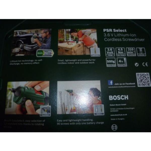 *NEW*Bosch PSR Select Cordless Lithium-Ion Screwdriver with 3.6 V Battery-1.5 Ah #1 image