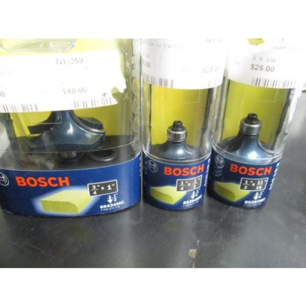 Bosch Diameter Carbide Tipped Roundover Router Bit 3pc set &#034;LOOK&#034; 1&#034; 1/2&#034;&amp; 11/16 #1 image