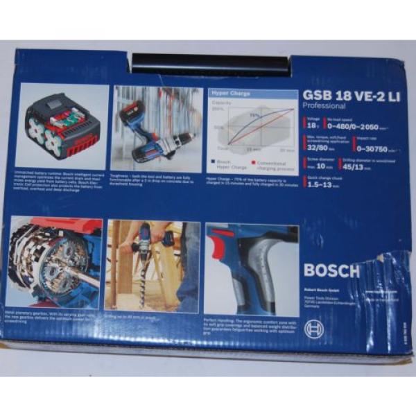 Bosch Cordless Impact Drill 18V Li-Ion - GSB18VE-2LI #2 image