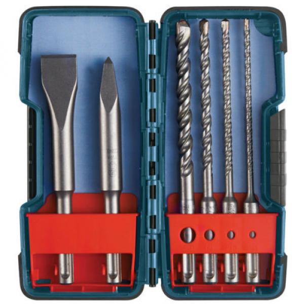 Bosch SDS Plus Rotary Drill Hammer Masonry Breaker Bit Chisels &amp; Carbide Set Kit #1 image
