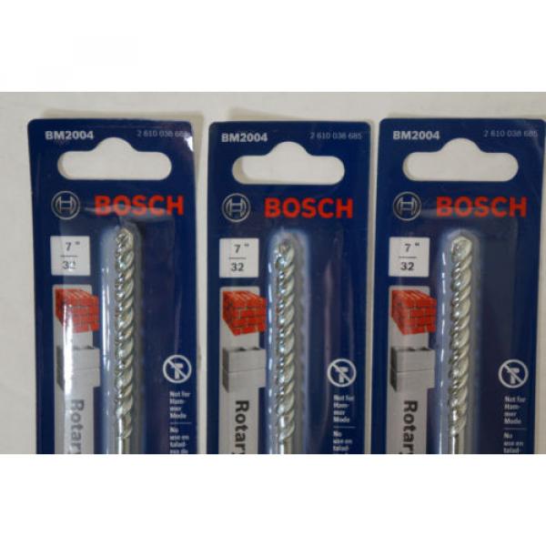 (3 Pack) Bosch BM2004 7/32 in. x 2 in. x 4 in. Carbide Fast Spiral Masonry Bit #2 image