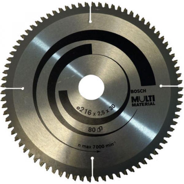 BOSCH 216mm (8½”)  x 30mm BORE ALUMINIUM AND MULTI MATERIAL TCT SAW BLADE #2 image