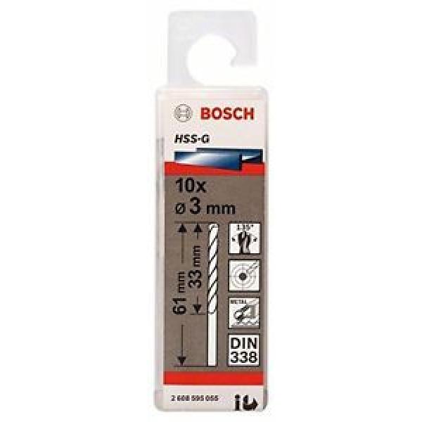 Bosch 2608595055 - Punta per metallo, codolo rotondo, HSS-G, 3,0 x 33 x 61 mm, 1 #1 image
