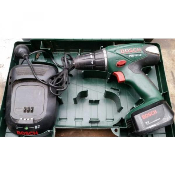 BOSCH 18V BATTERY DRILL, CHARGER AND CASE #5 image