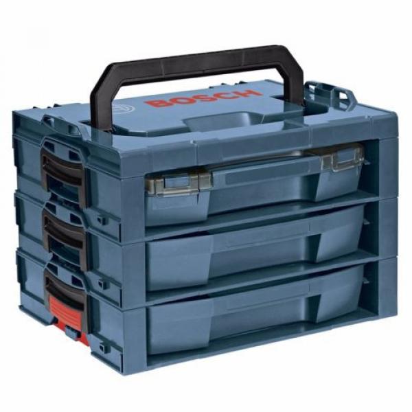 Bosch 17.25-in 3-Drawer Blue Plastic Organizer Chest Cabinet Lockable Tool Box #1 image
