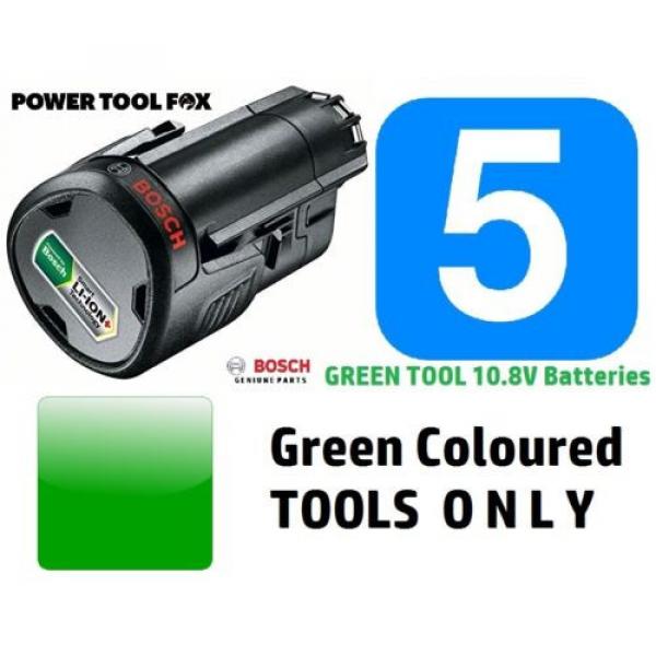 5 GENUINE BOSCH 10.8V 2.0a BATTERIES Green Tool ONLY 1600A0049P 3165140808804 #1 image