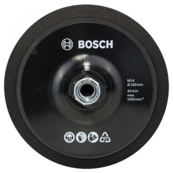 Bosch 2608612027 150 mm Diameter M14 Backing Pad with Velcro Type Fasteni... NEW #1 image